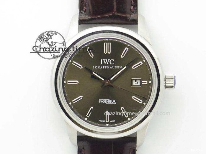 MIROTIME 0814 OnTrend Portofino RG MKF 1:1 V2 Best Edition Diamond Bezel Silver Dial On Brown Leather Strap A 7343